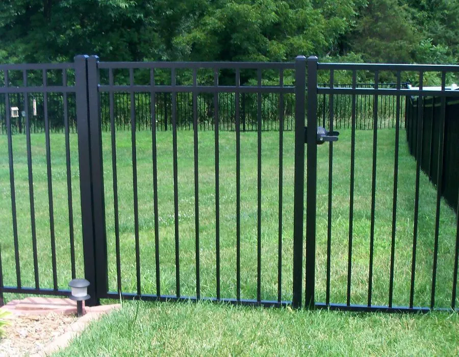 10' Aluminum Ornamental Single Swing Gate - Flat Top Series A - No Arch
