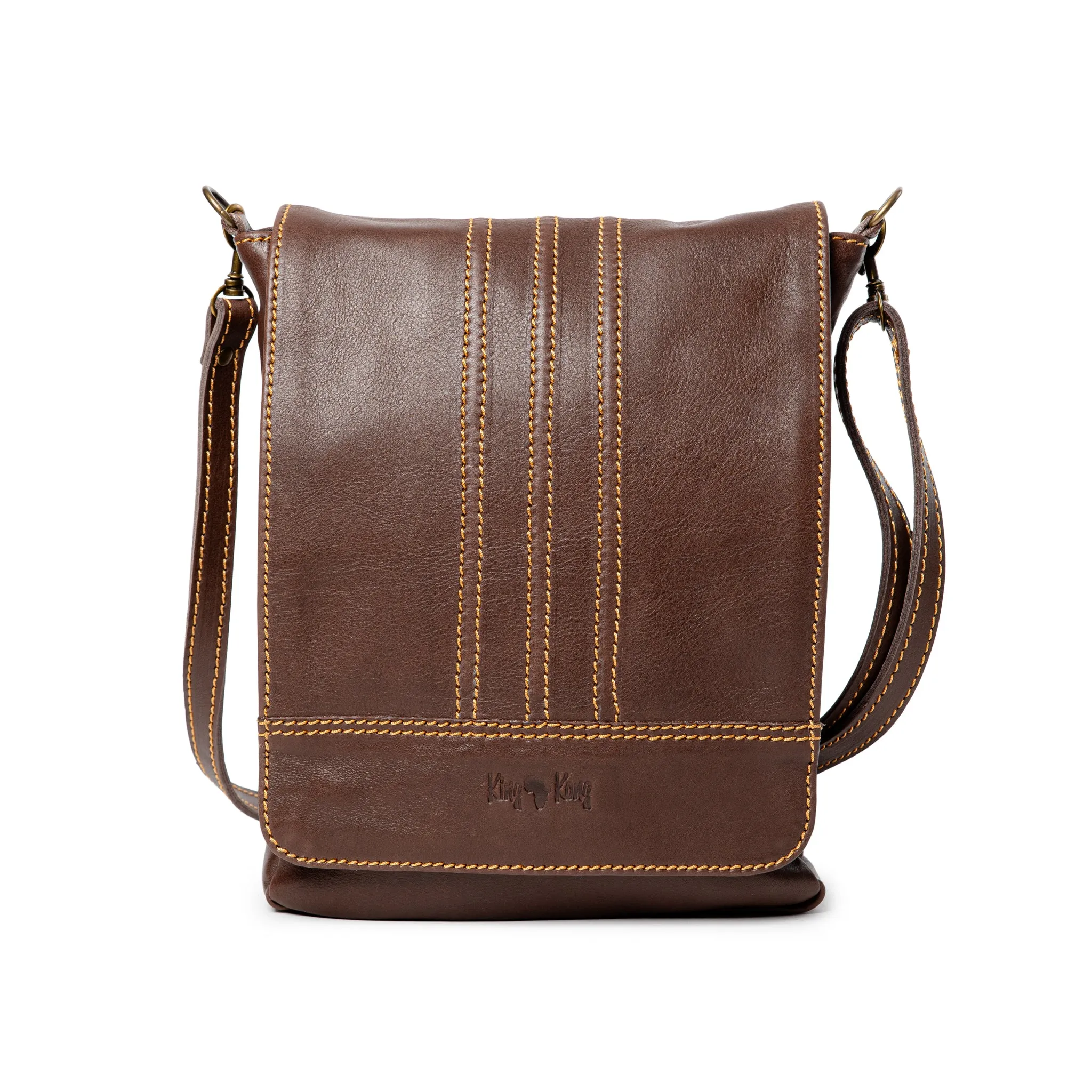 10 Inch Buffalo Leather Messenger Sling Bag