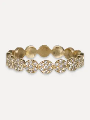 14K Diamond Circle Ring