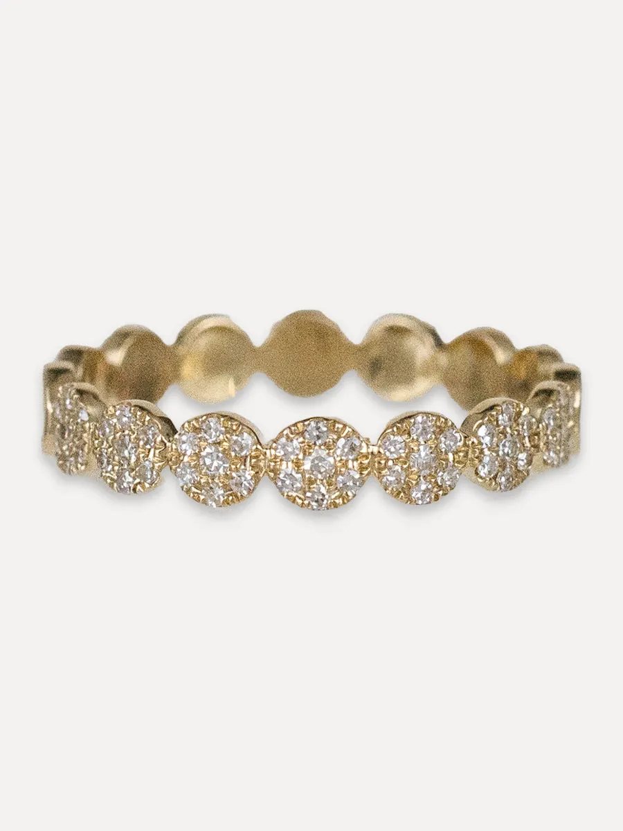 14K Diamond Circle Ring