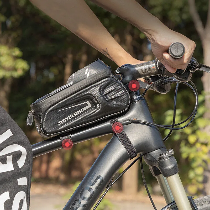 1.7L 6.4inch Bicycle Bag Waterproof Touch Screen  Front Tube Frame MTB Road Bike Bag Outdoor Camping Cycling