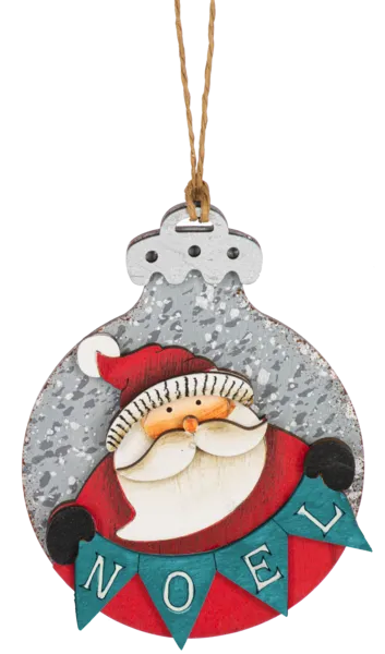 3.75" Santa & Snowman Ornaments (sold individually)