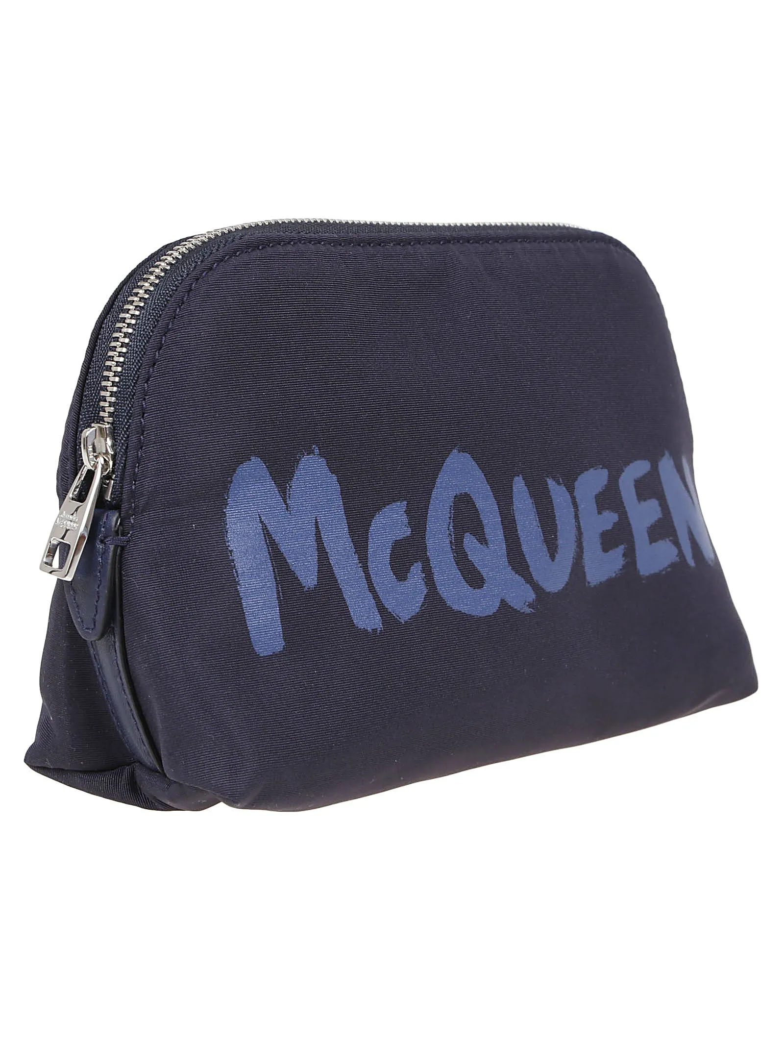 Alexander McQueen Logo Printed Zipped Make-Up Bag