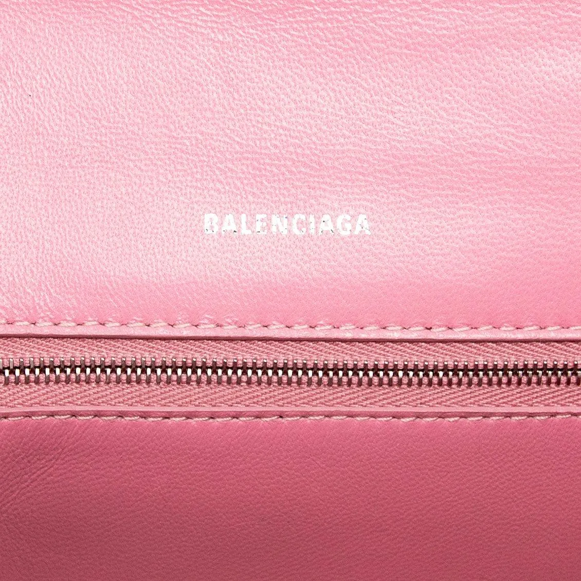 Balenciaga Pink Croc Small Hourglass Bag
