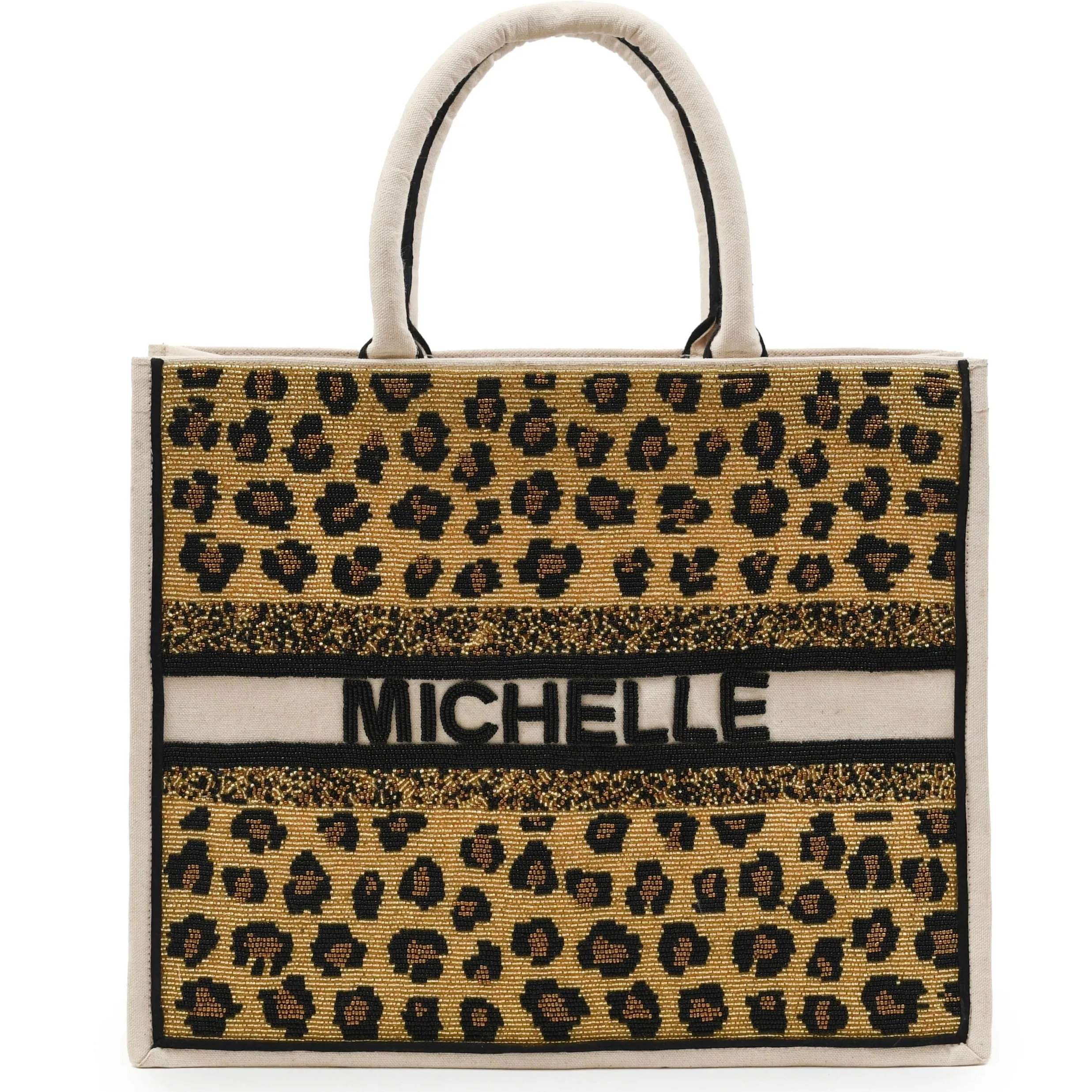 BEADED CUSTOM ANIMAL TOTE