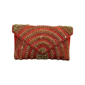 Beaded Envelope Clutch Bag