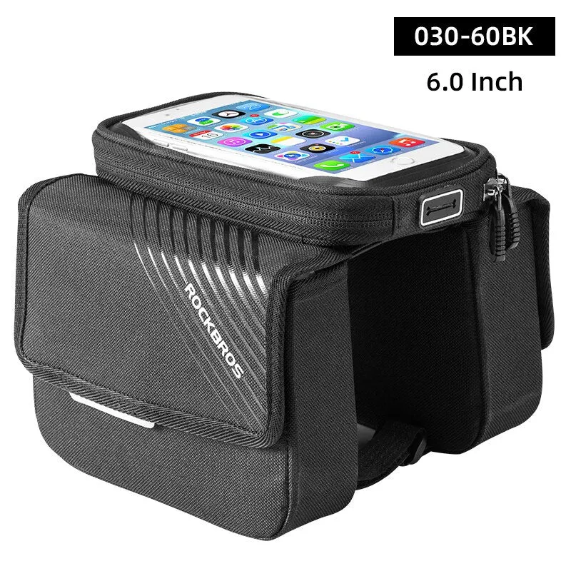 Bicycle Bag Rainproof Touch Screen Phone Top Tube Bag MTB Road Bike Frame Front Saddle Bag & Pannier
