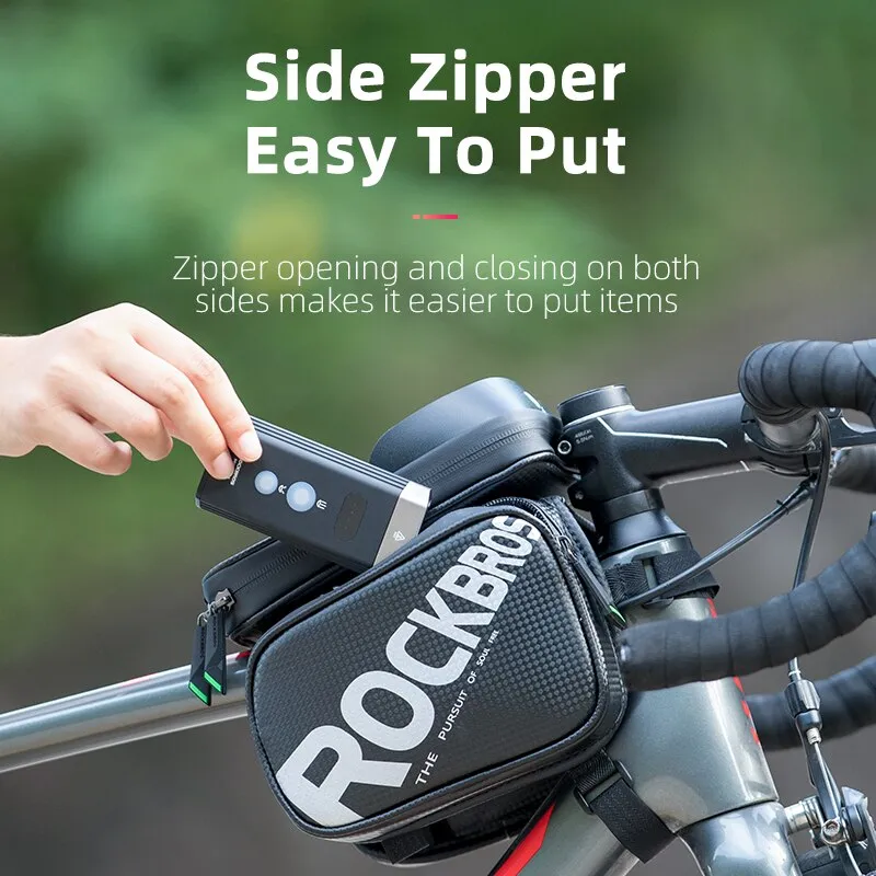 Bicycle Bag Rainproof Touch Screen Phone Top Tube Bag MTB Road Bike Frame Front Saddle Bag & Pannier