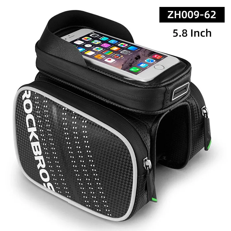 Bicycle Bag Rainproof Touch Screen Phone Top Tube Bag MTB Road Bike Frame Front Saddle Bag & Pannier