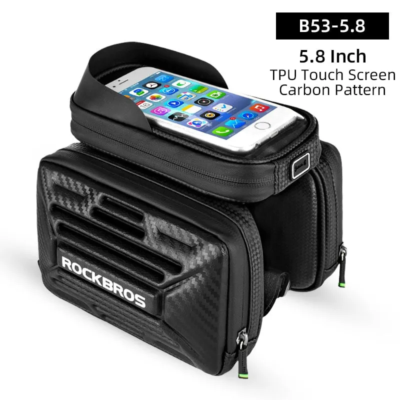 Bicycle Bag Rainproof Touch Screen Phone Top Tube Bag MTB Road Bike Frame Front Saddle Bag & Pannier