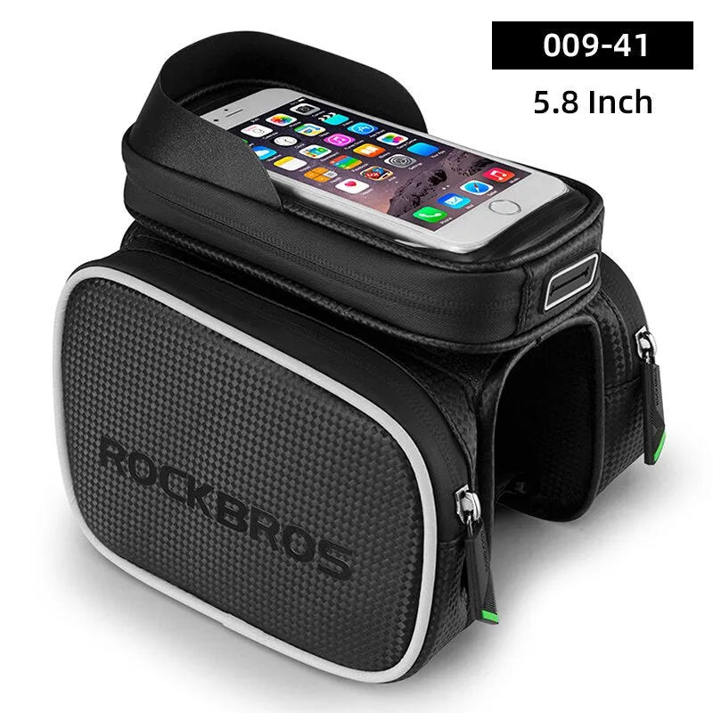 Bicycle Bag Rainproof Touch Screen Phone Top Tube Bag MTB Road Bike Frame Front Saddle Bag & Pannier