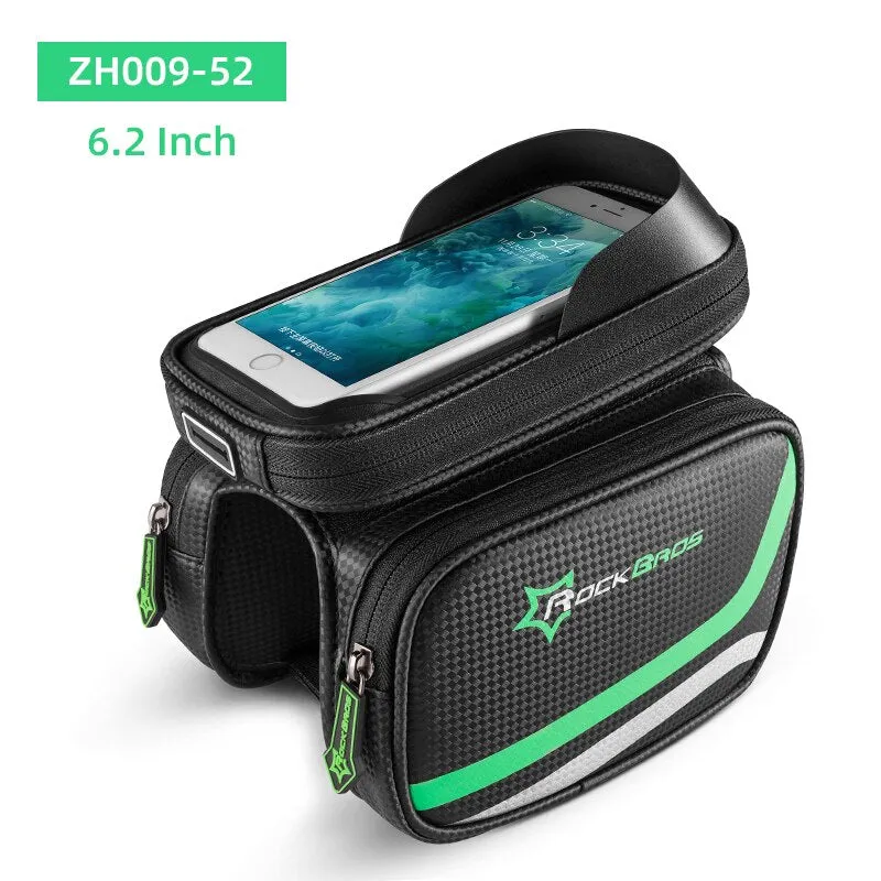 Bicycle Bag Rainproof Touch Screen Phone Top Tube Bag MTB Road Bike Frame Front Saddle Bag & Pannier