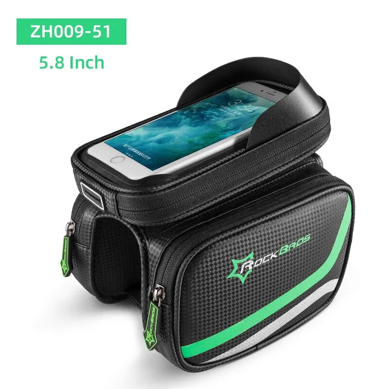 Bicycle Bag Rainproof Touch Screen Phone Top Tube Bag MTB Road Bike Frame Front Saddle Bag & Pannier