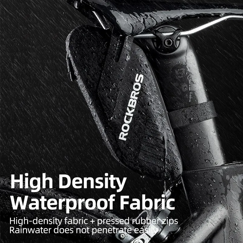 Bicycle Saddle Bag 0.6L Capacity Waterproof Bike Rear Tail Bag Can Hang Taillights MTB Road Bike Bag