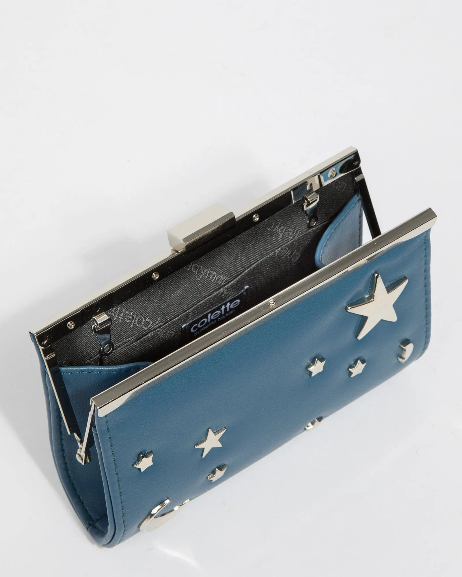 Blue Junior Chain Handle Clutch Bag