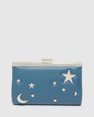 Blue Junior Chain Handle Clutch Bag