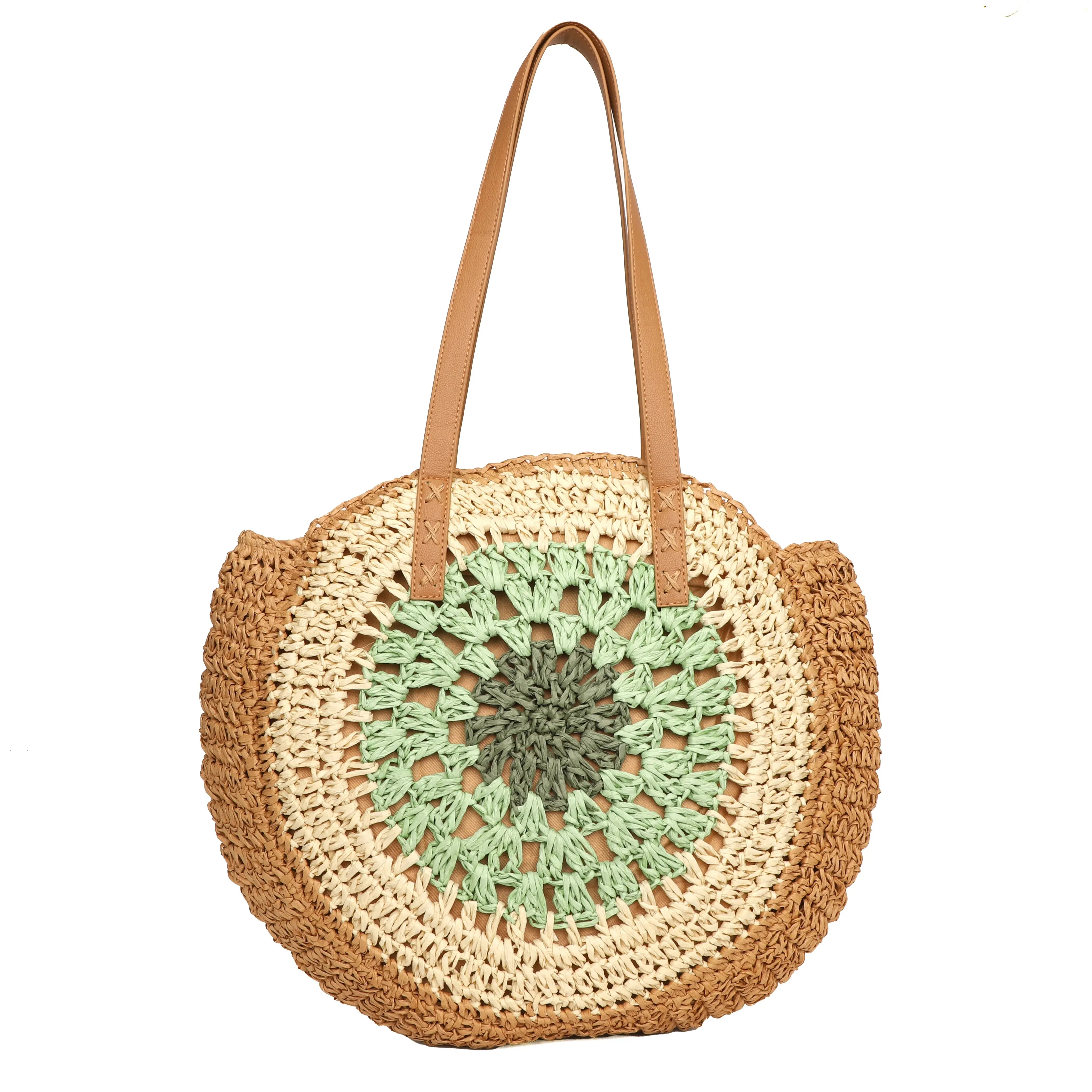 Bohemian Summer Style: Women's Handmade Woven Straw Beach Bag
