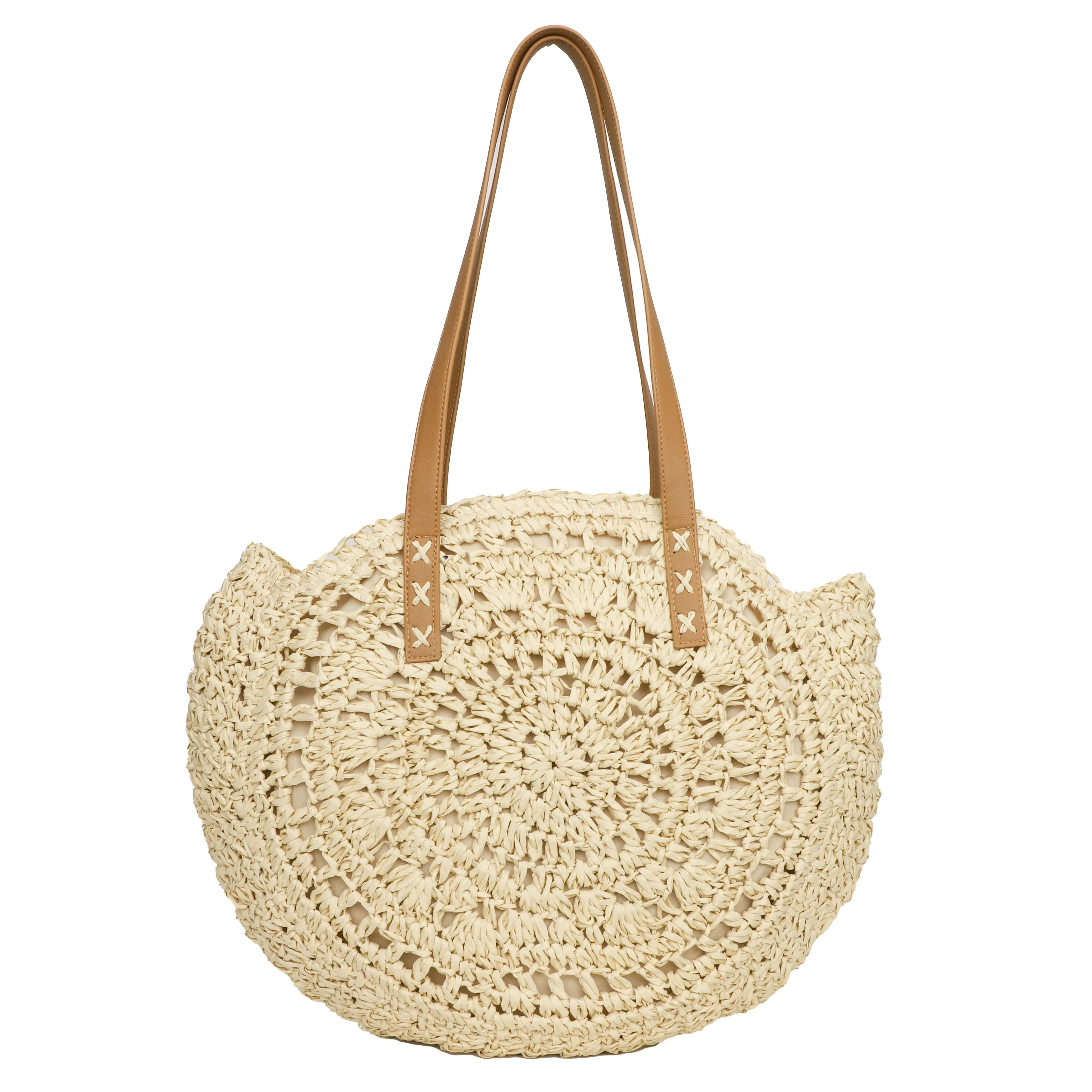 Bohemian Summer Style: Women's Handmade Woven Straw Beach Bag