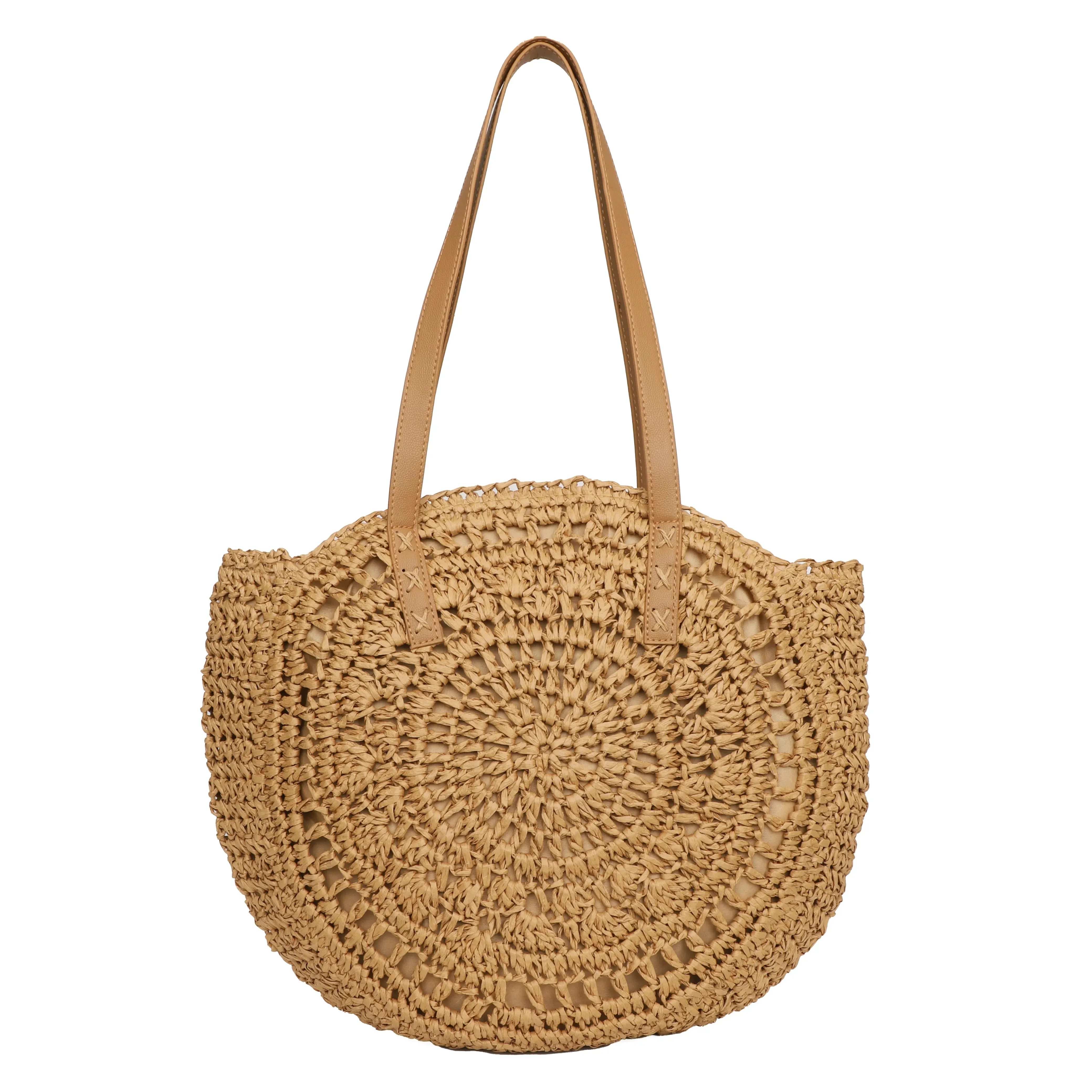 Bohemian Summer Style: Women's Handmade Woven Straw Beach Bag
