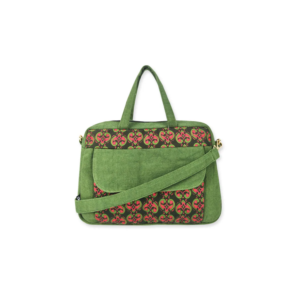 Box Sling Pouch Combo- Green Knot