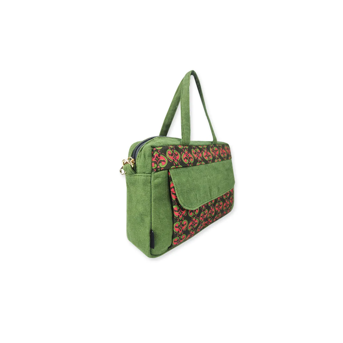 Box Sling Pouch Combo- Green Knot