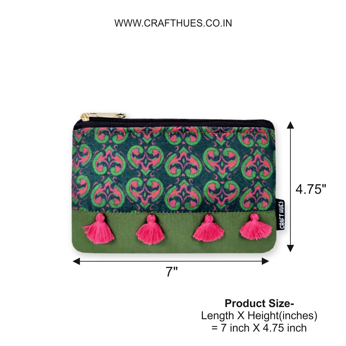 Box Sling Pouch Combo- Green Knot