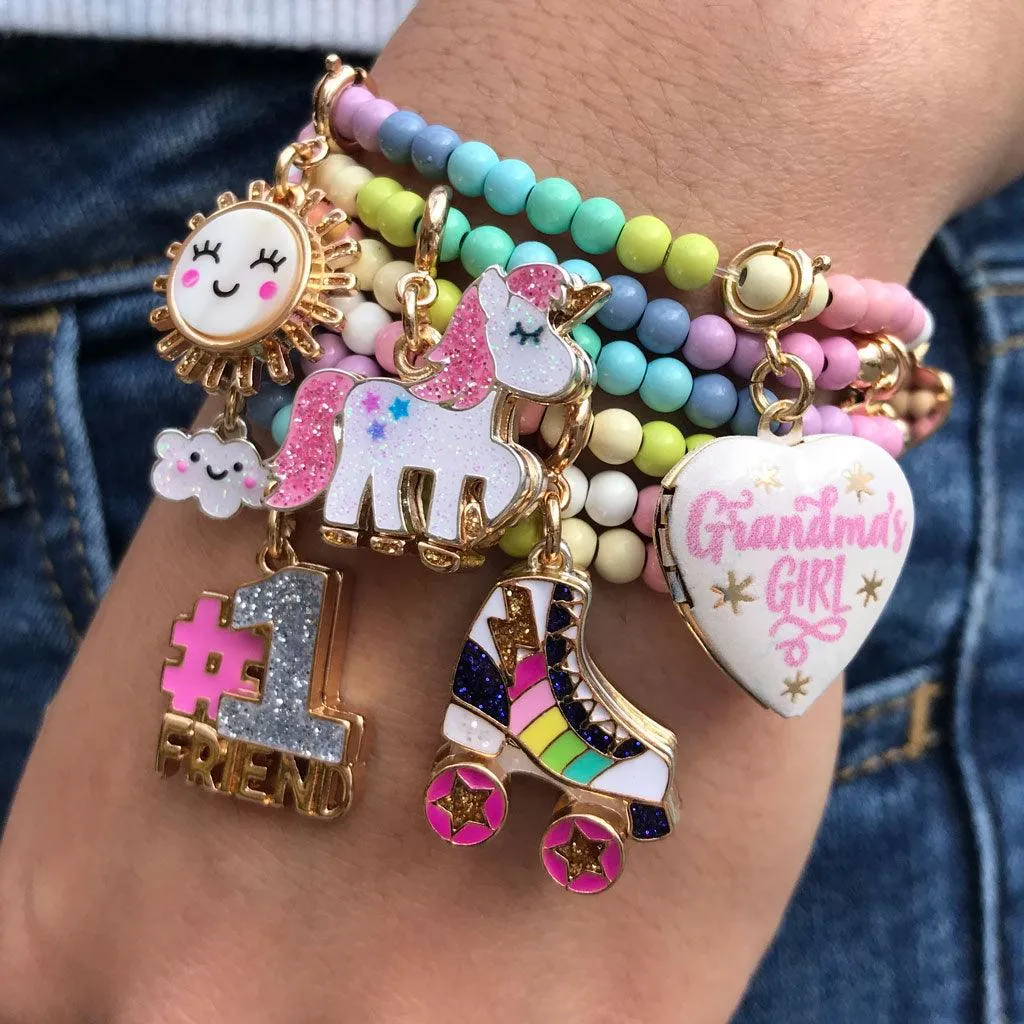 Bracelet |4mm Pastel Stretch Bead Bracelet | Charm It!