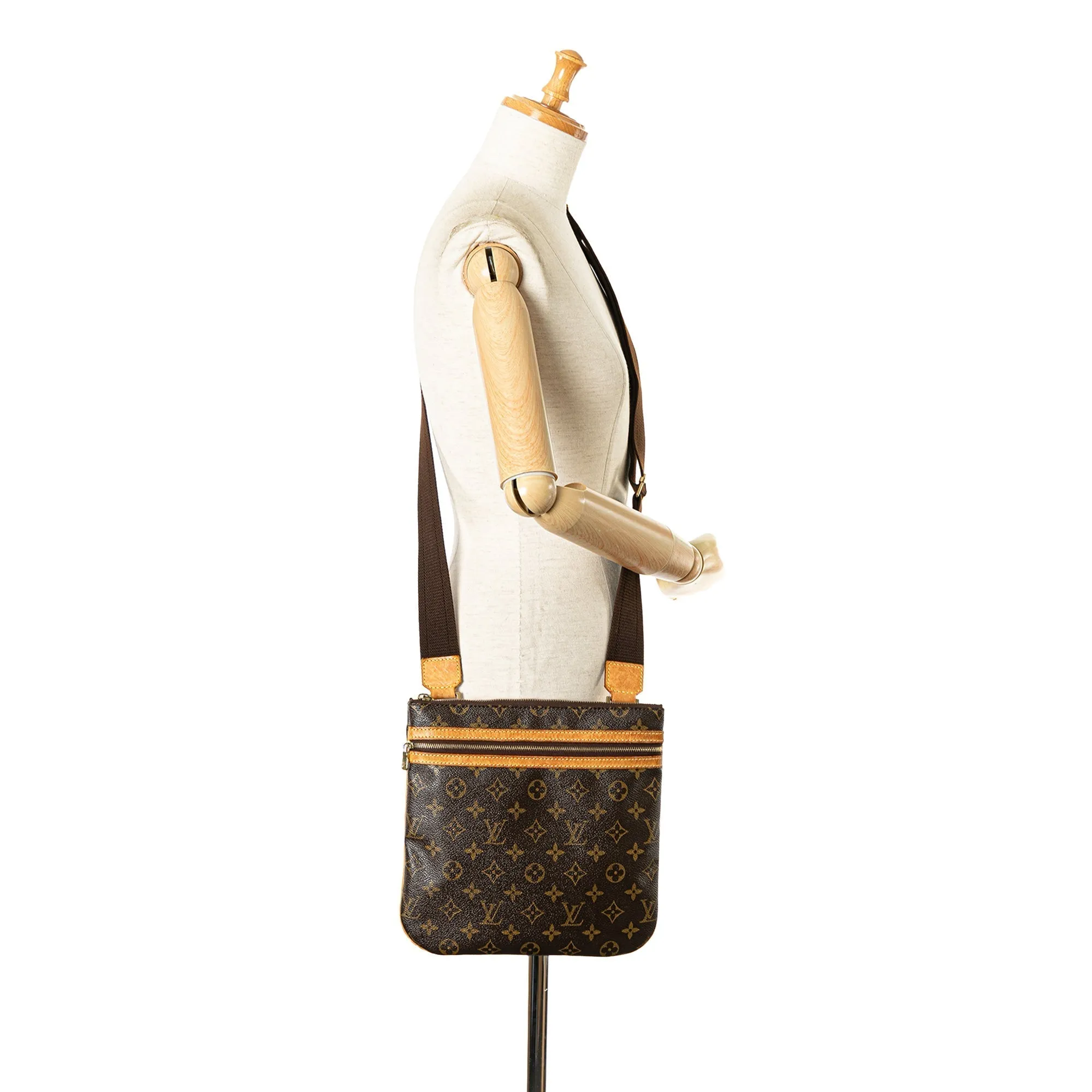 Brown Louis Vuitton Monogram Bosphore Pochette Crossbody Bag