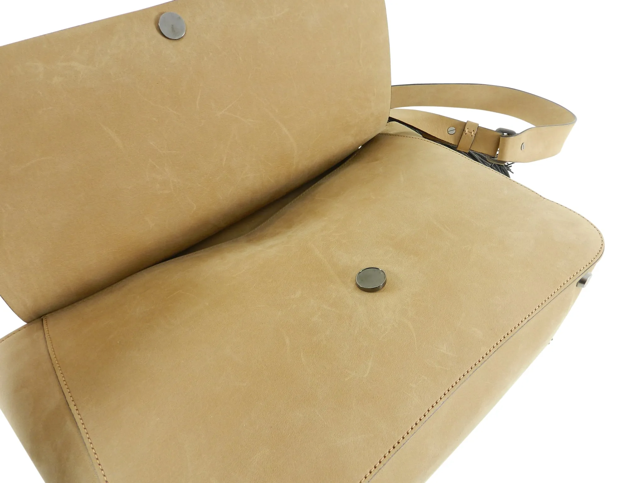 Brunello Cucinelli Light Tan Nubuck Crossbody Bag
