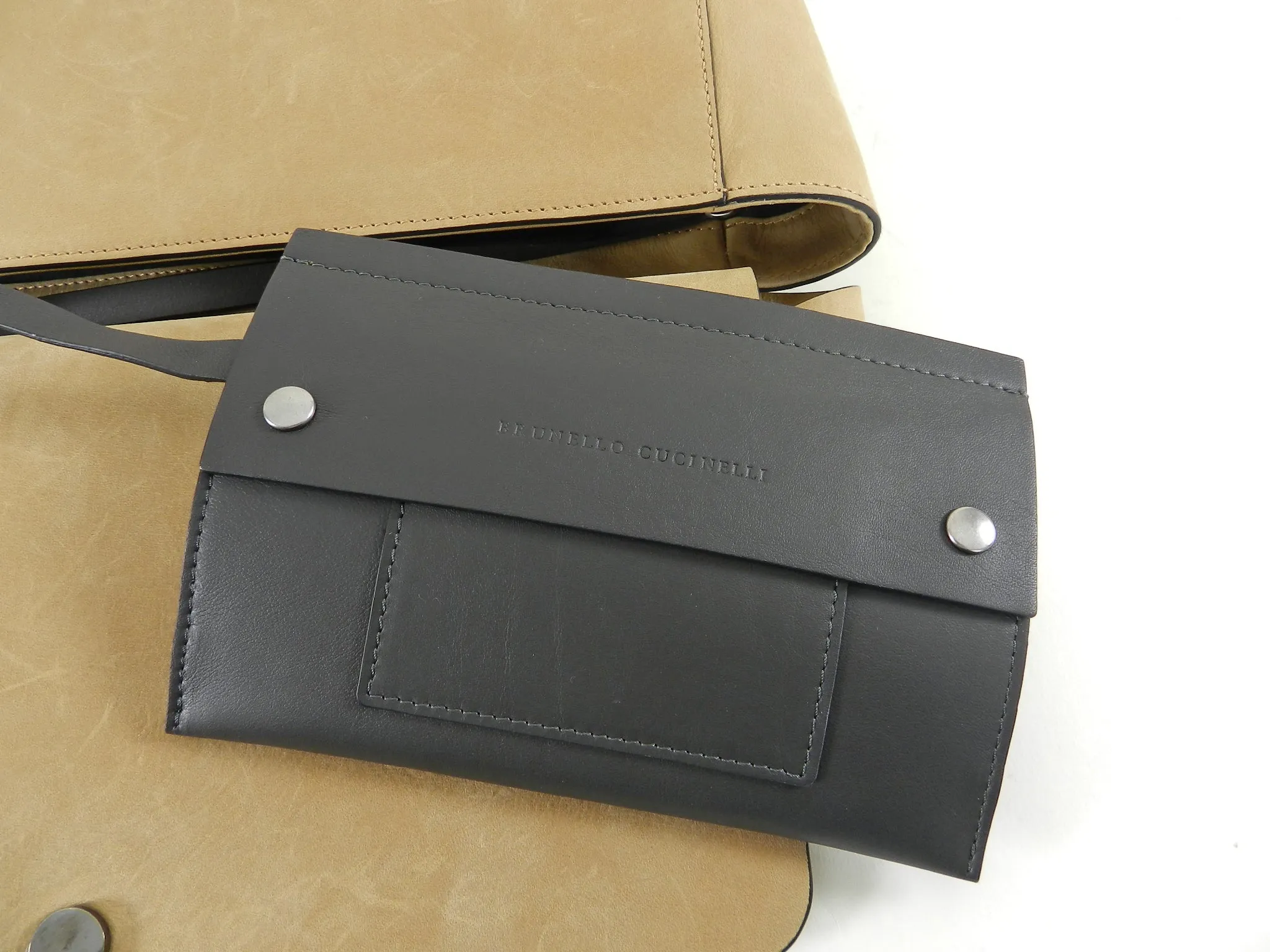 Brunello Cucinelli Light Tan Nubuck Crossbody Bag