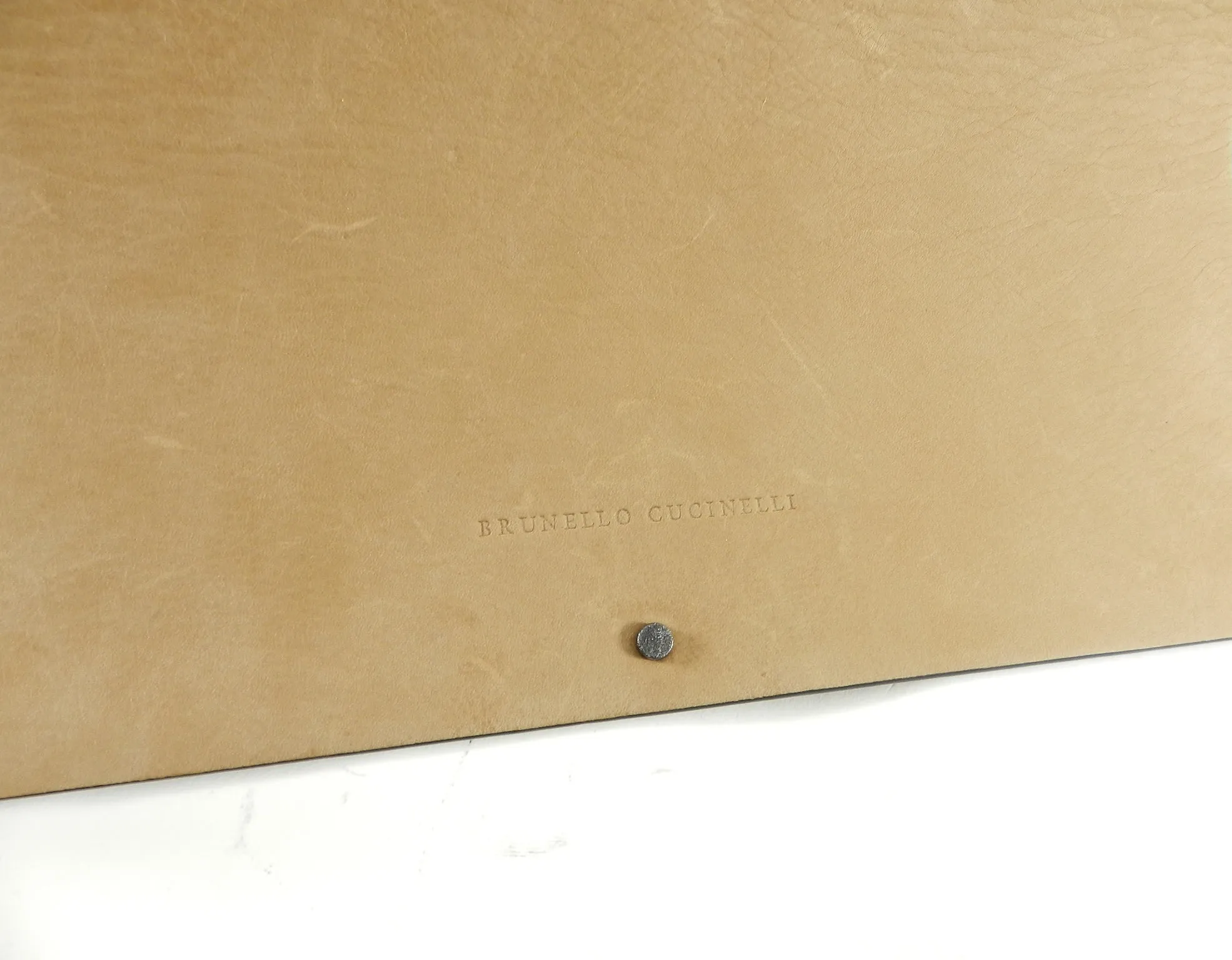 Brunello Cucinelli Light Tan Nubuck Crossbody Bag