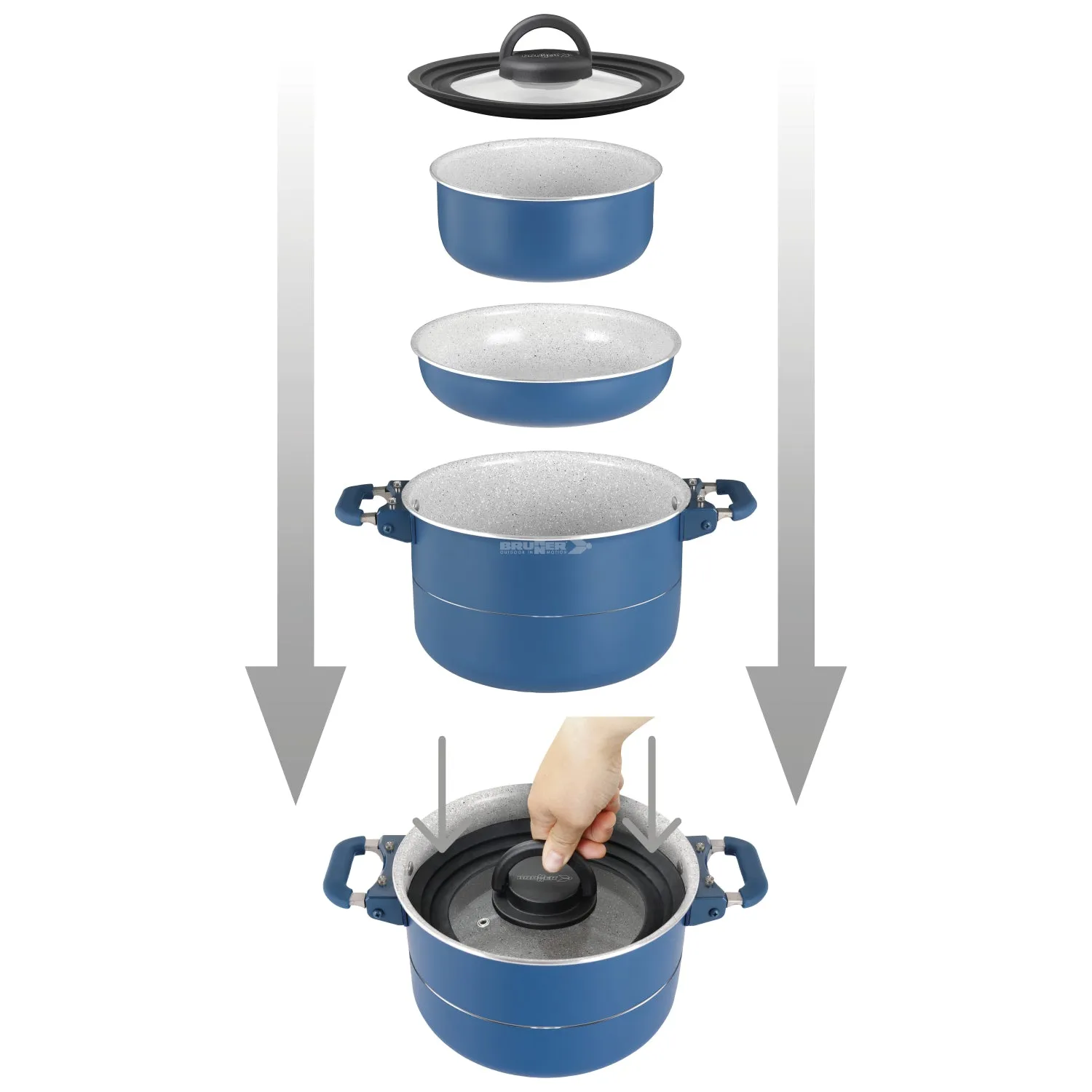 Brunner Carezza Magnetogrip 7   1 Piece 20 cm Cook Set