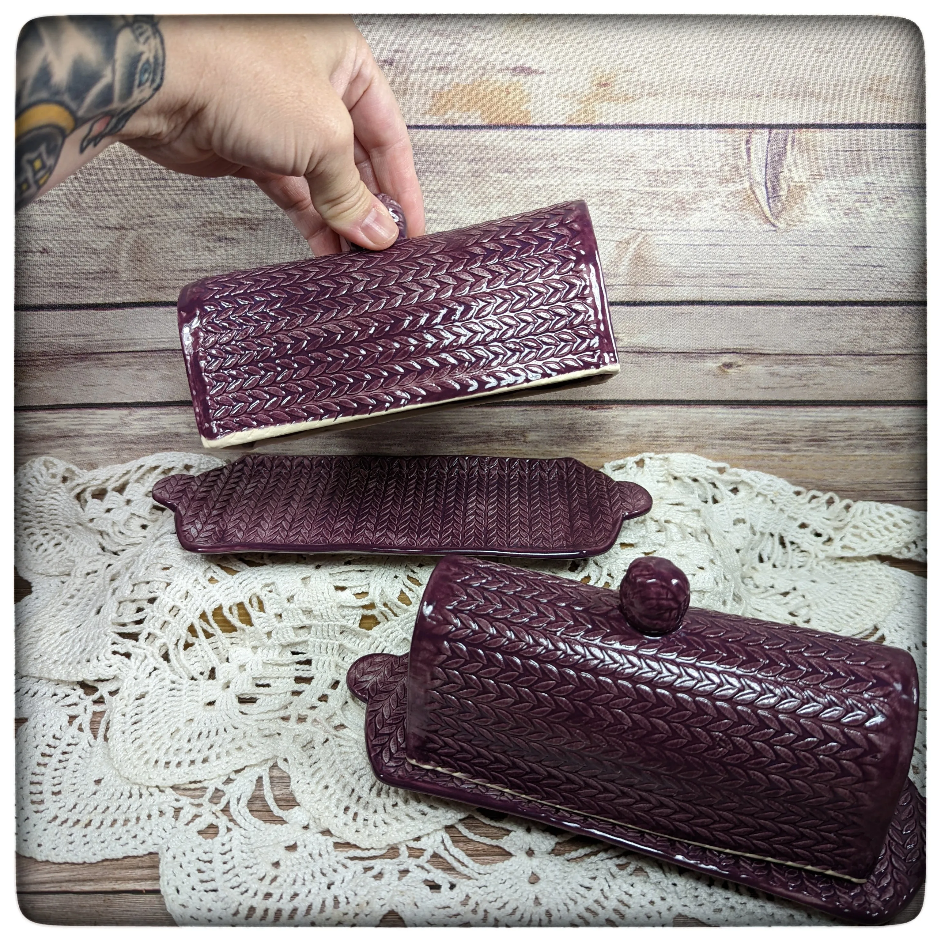 Butter Dish (Knit Stitch)
