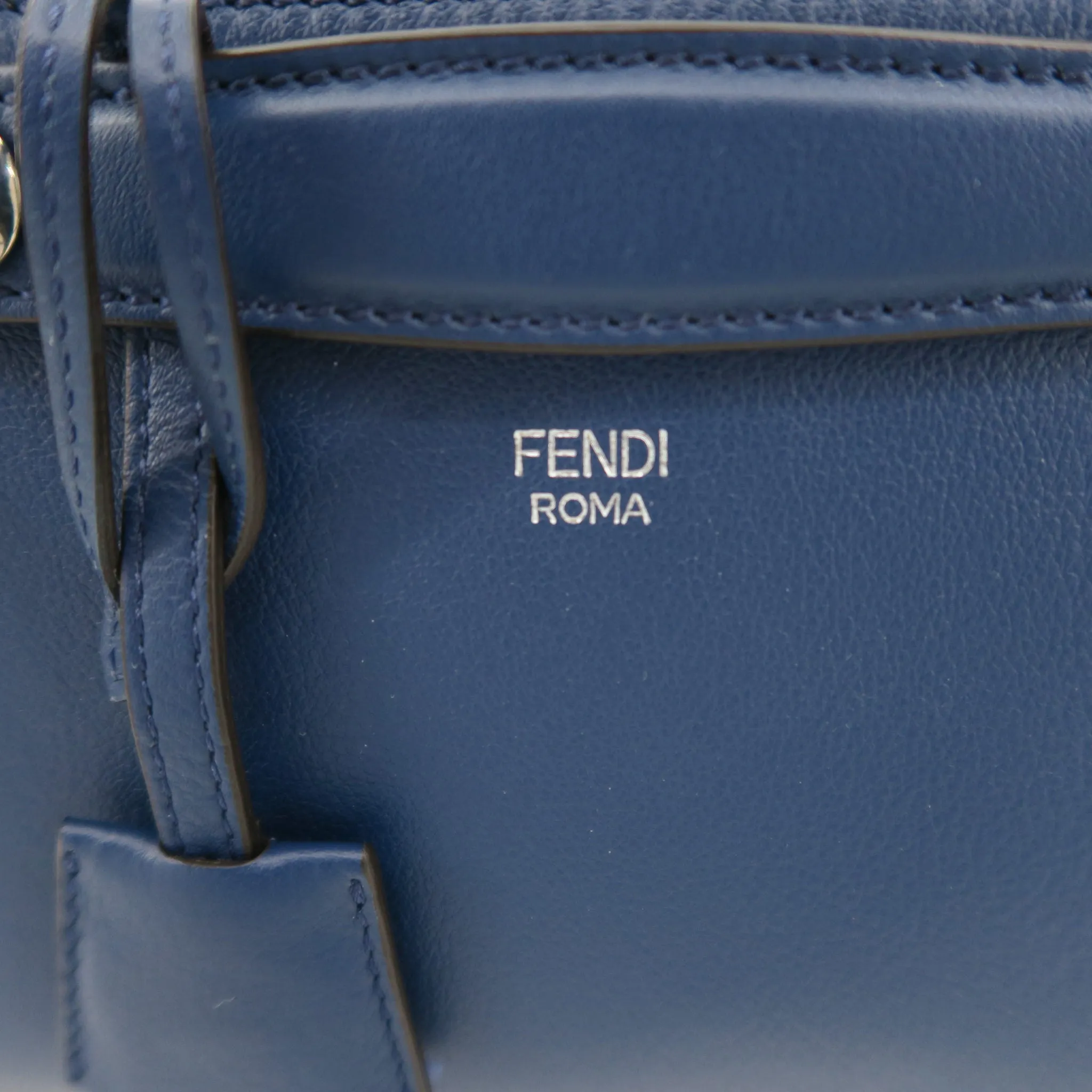 By The Way Mini in Blue Leather Boston Shoulder Bag