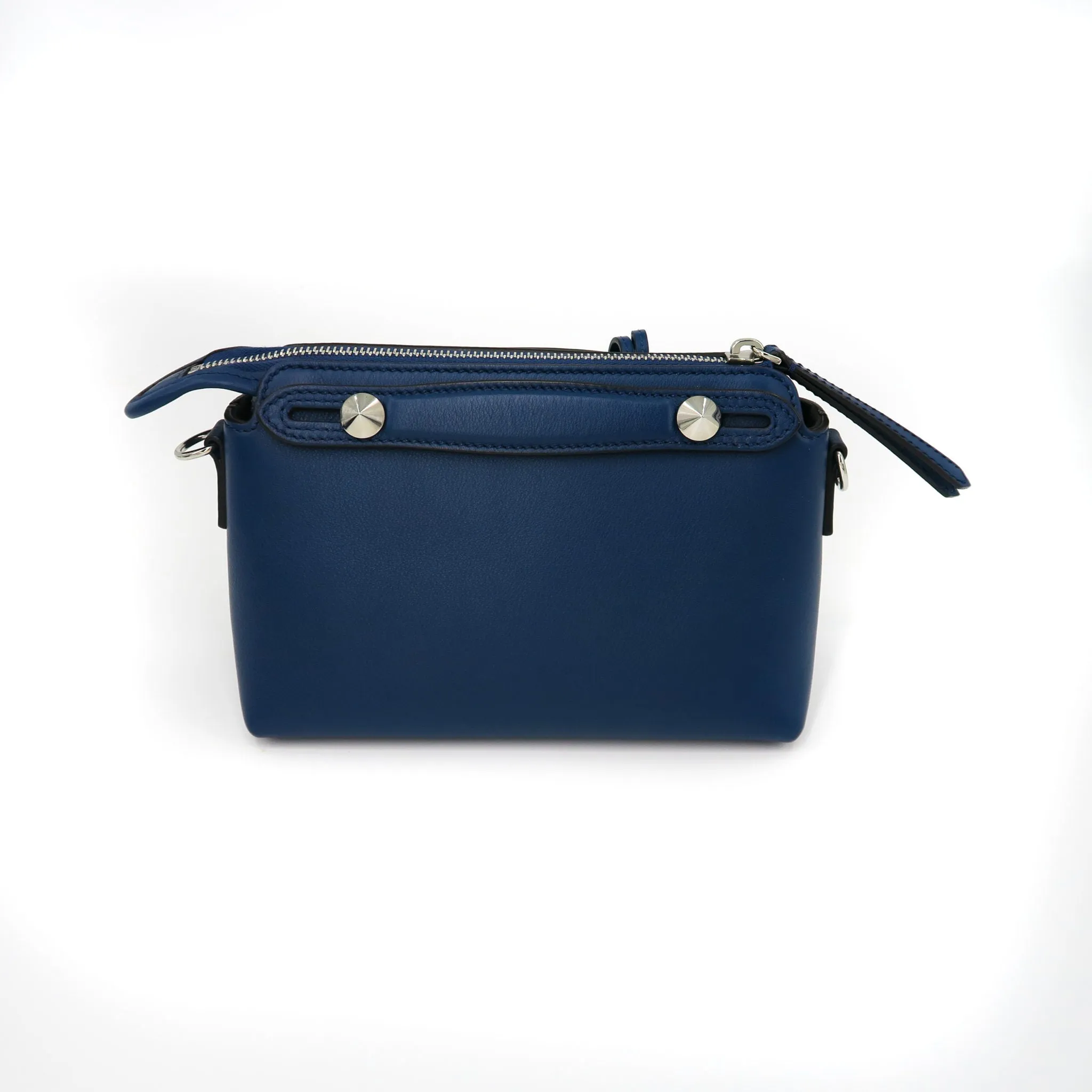 By The Way Mini in Blue Leather Boston Shoulder Bag