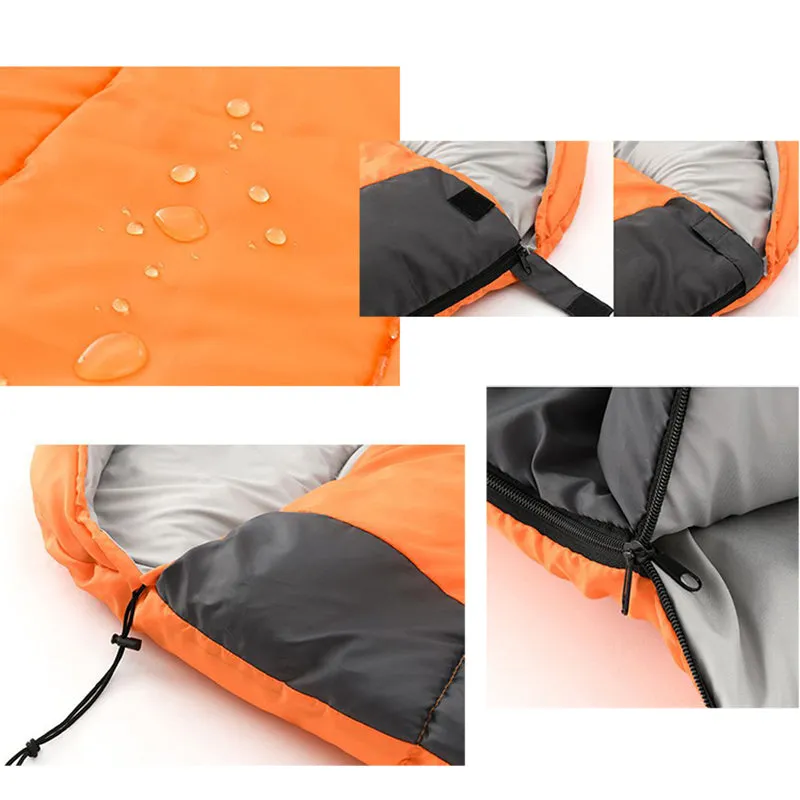 Camping Sleeping Bag | Orange Left Zipper