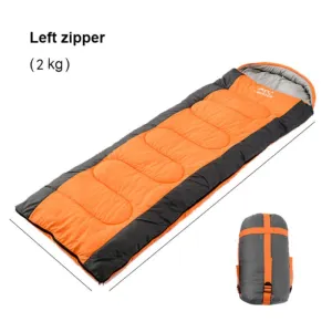 Camping Sleeping Bag | Orange Left Zipper