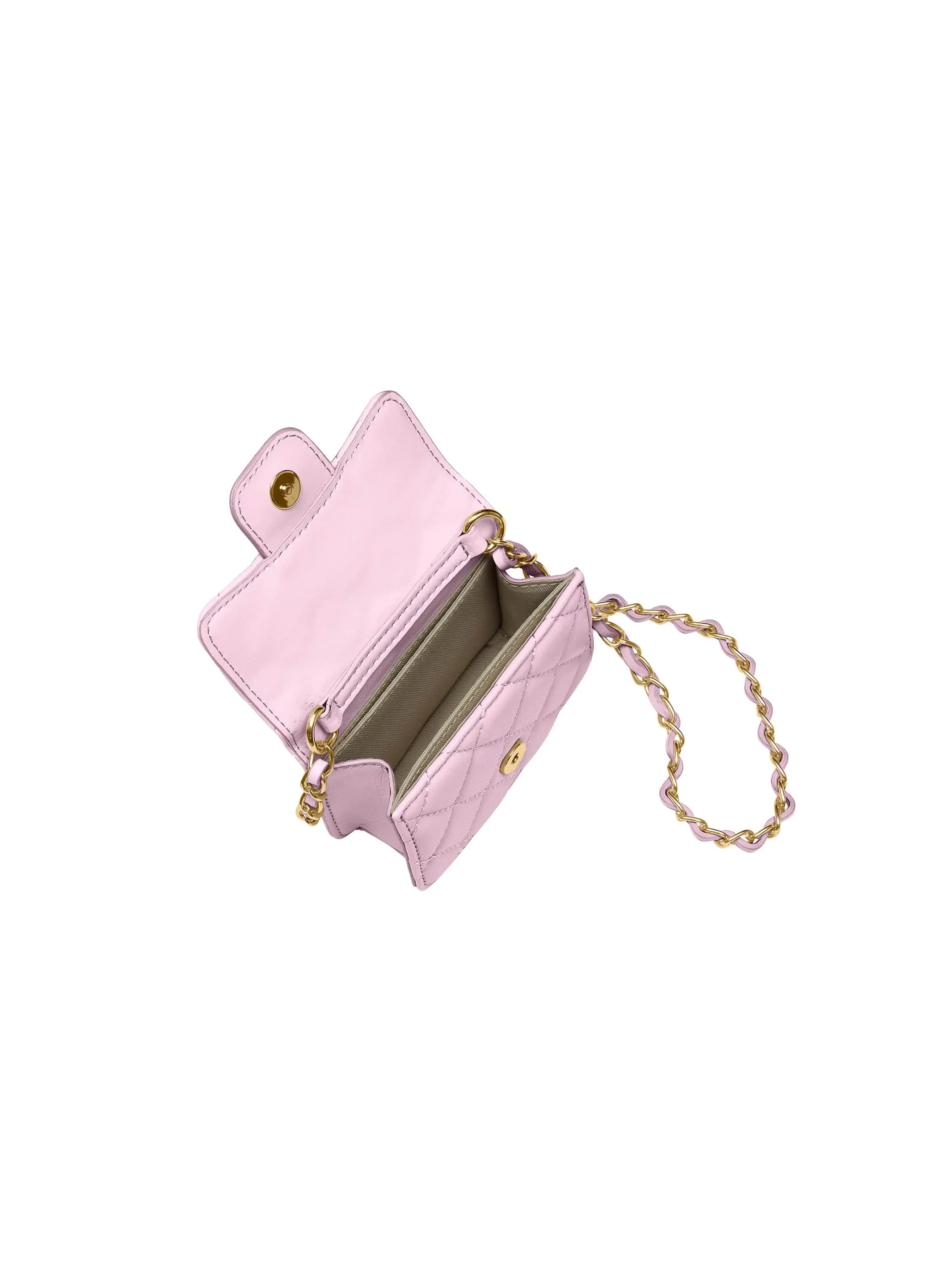 Cavalli Class COMO  Light Purple Mini Quilted Crossbody  Bag