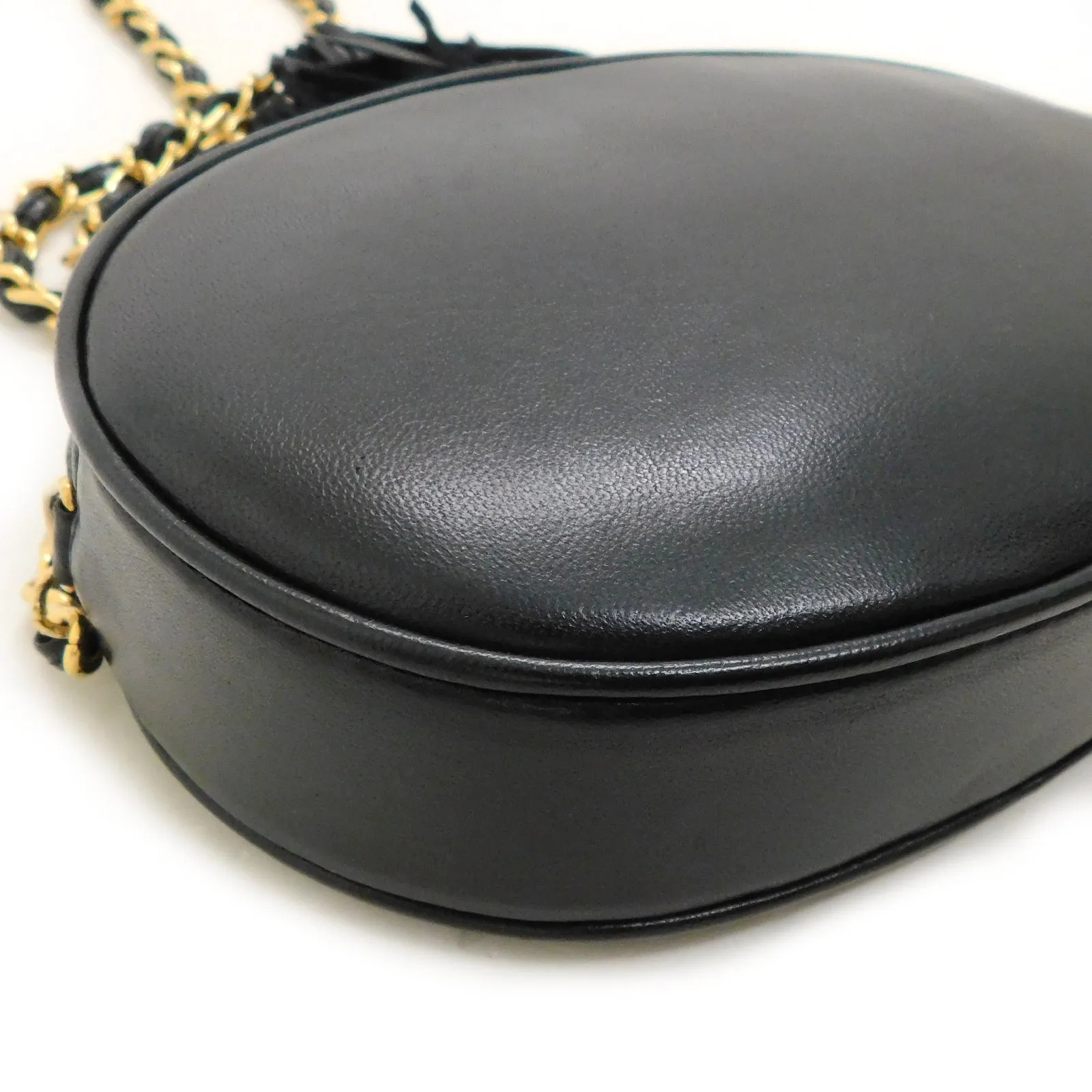 Chanel CC Fringe Crossbody Bag Black Calfskin Gold