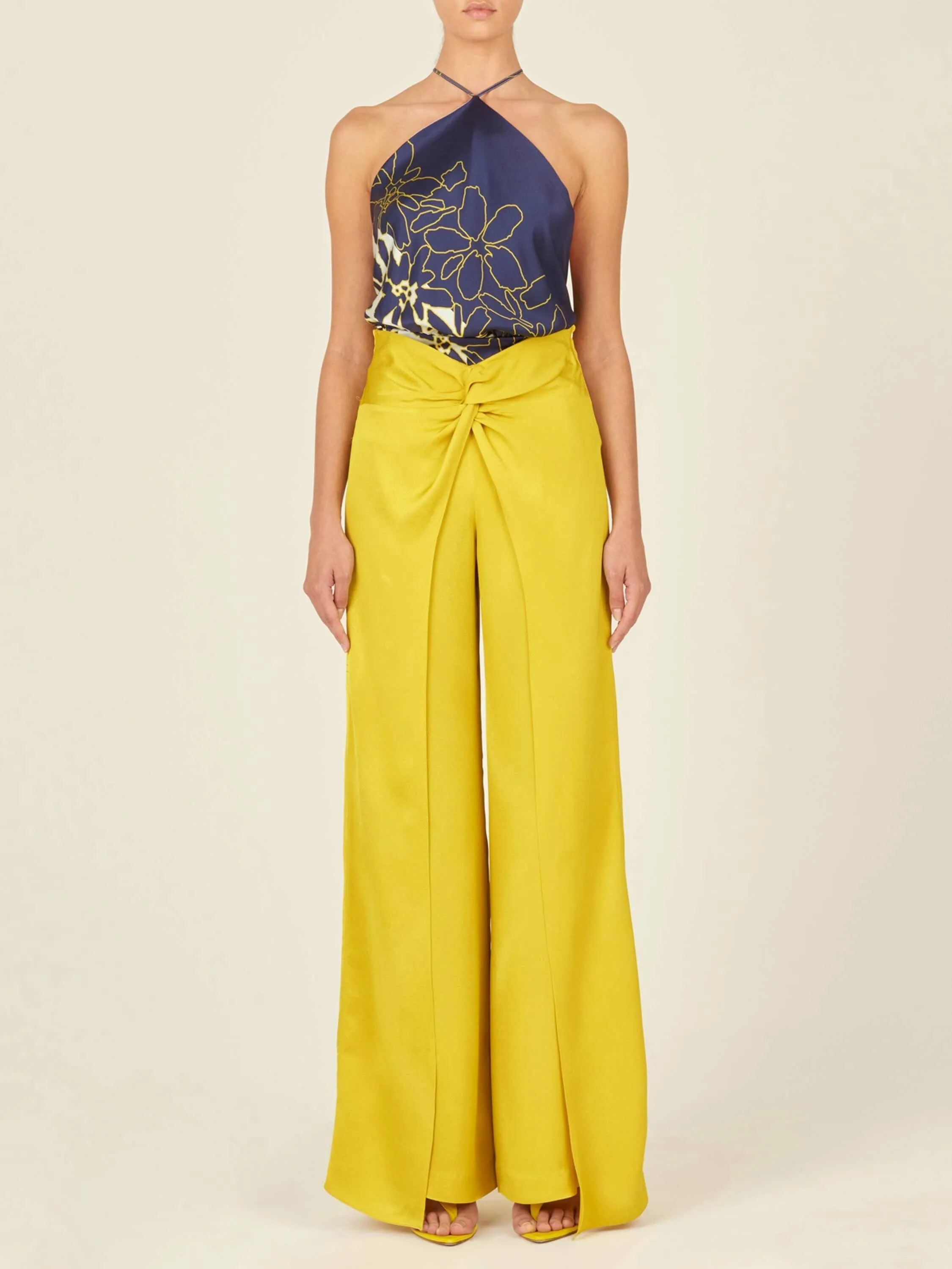 Chantal Blouse Navy Citrine