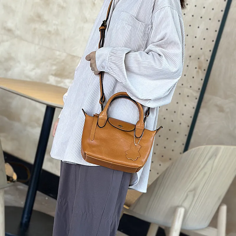 Chic Women's Small Crossbody Purse Brown Leather Shoulder Bag
