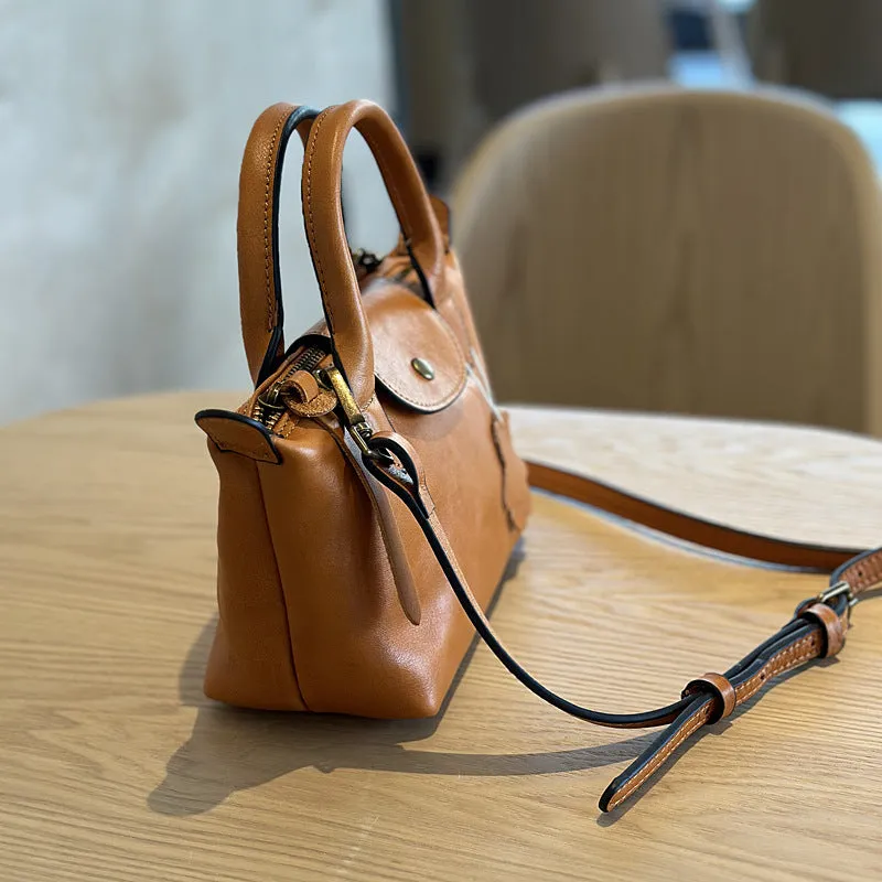 Chic Women's Small Crossbody Purse Brown Leather Shoulder Bag