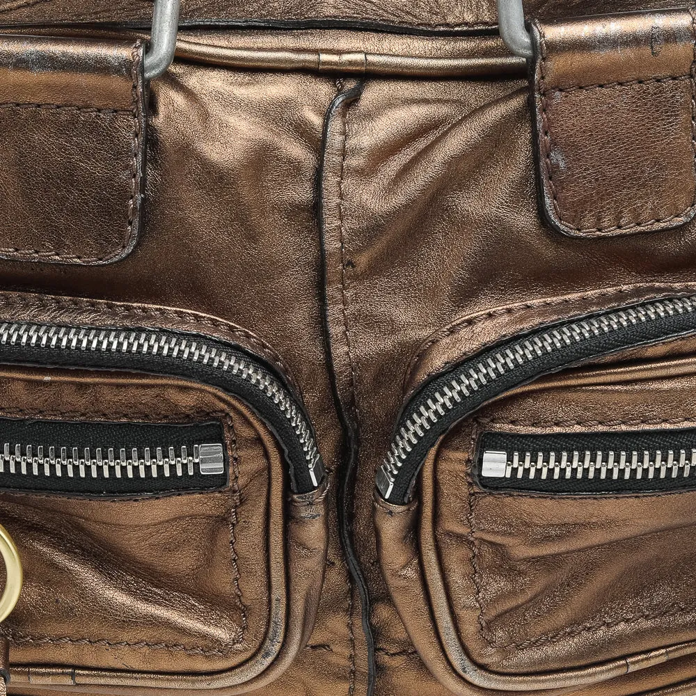 Chloe Metallic Leather Medium Betty Satchel