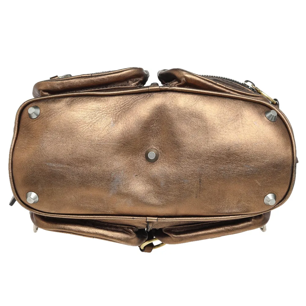 Chloe Metallic Leather Medium Betty Satchel