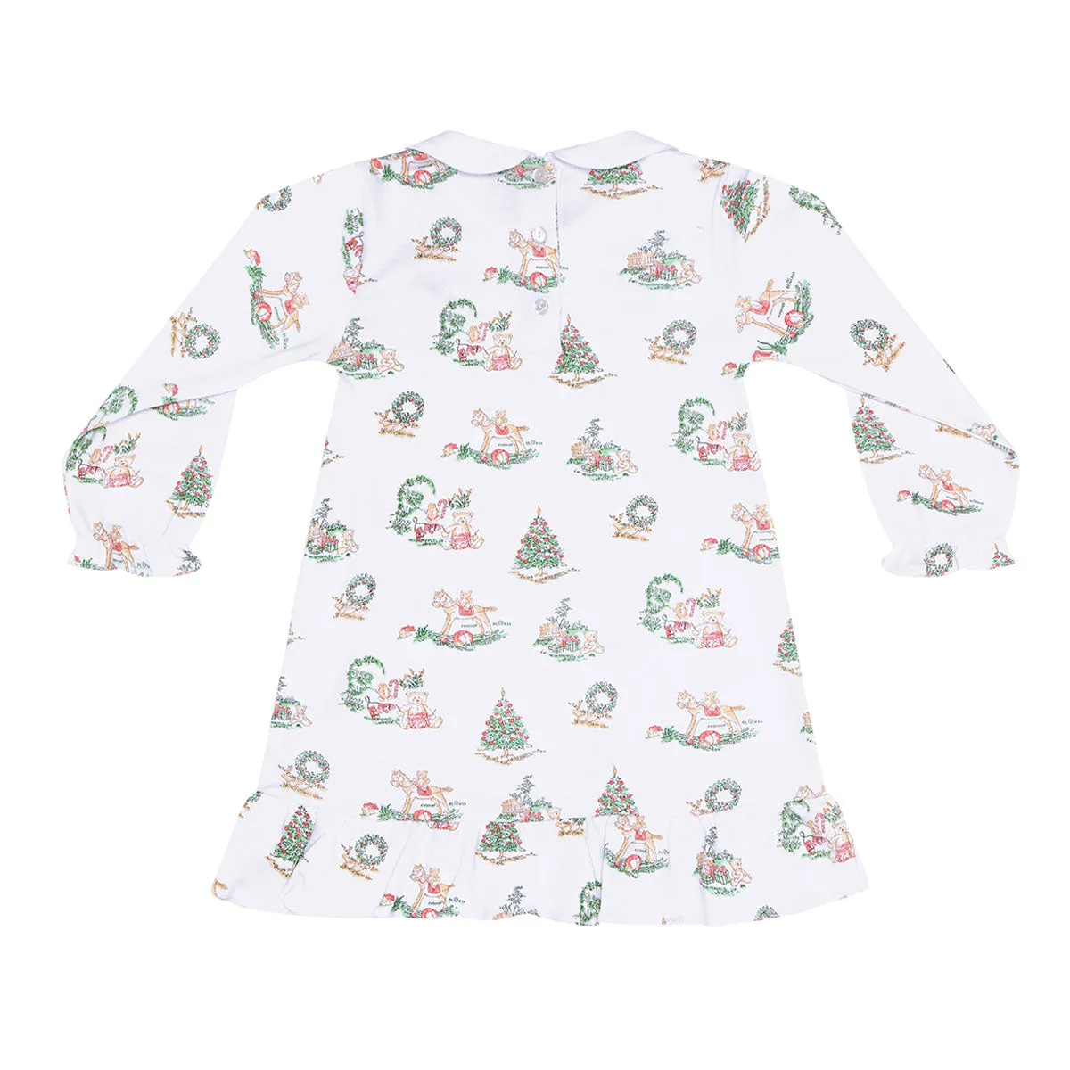 Christmas Toile Long Sleeve Playtime Dress