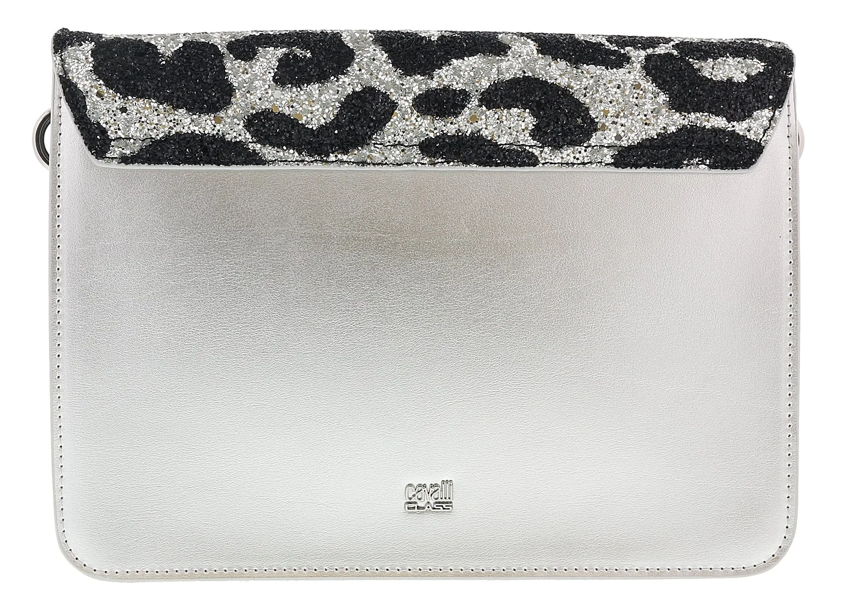 Class Roberto Cavalli Milano Rmx 00 Silver/Black Large Shoulder Bag