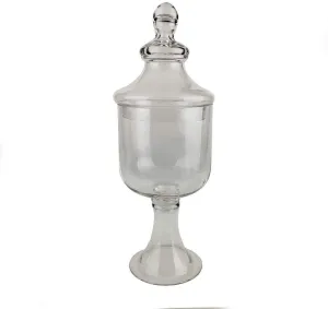 Clear Glass Apothecary Candy Jar, 18-Inch, Trumpet