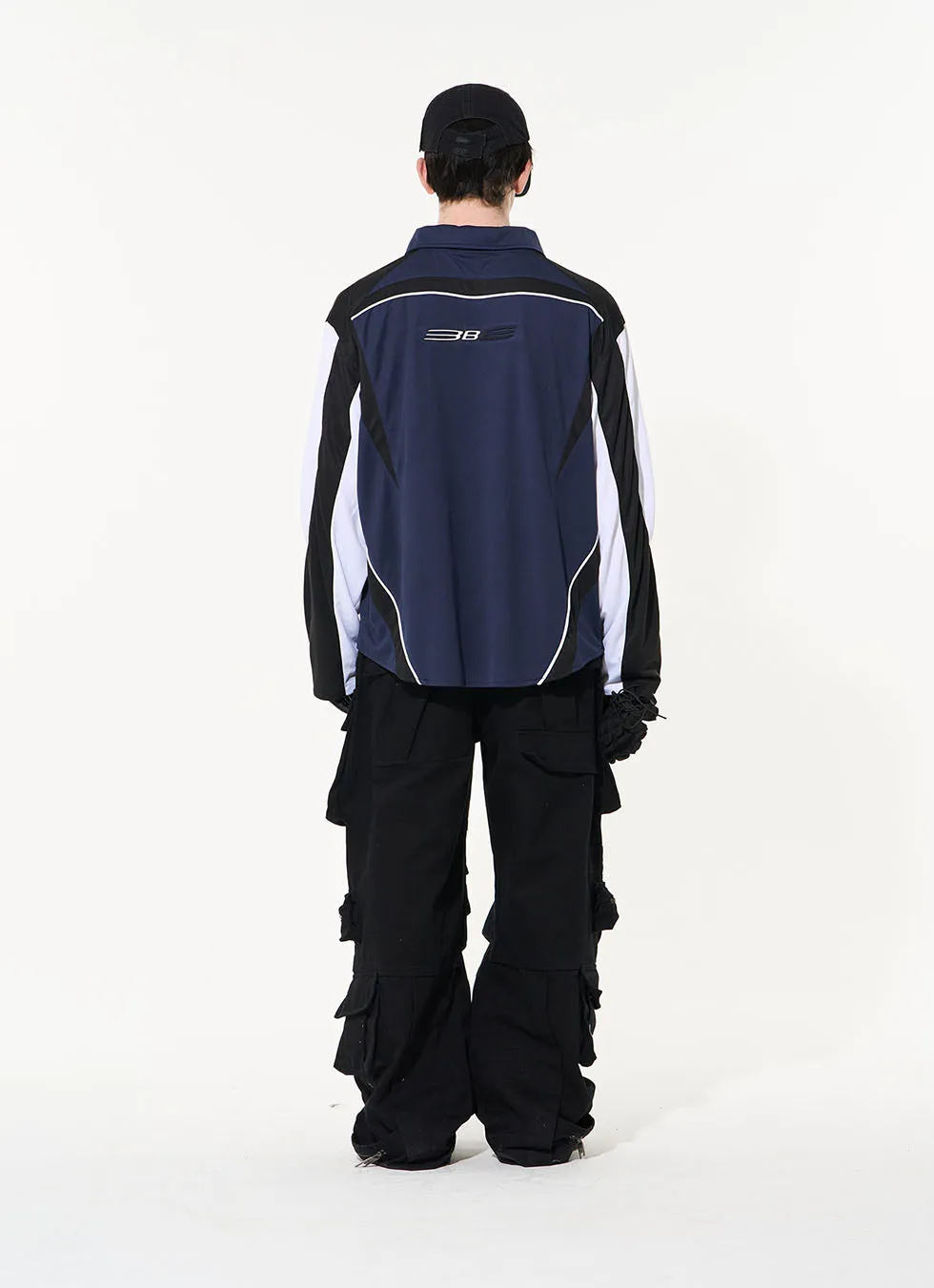 Colorblock functional multi-layer sporty polo shirt