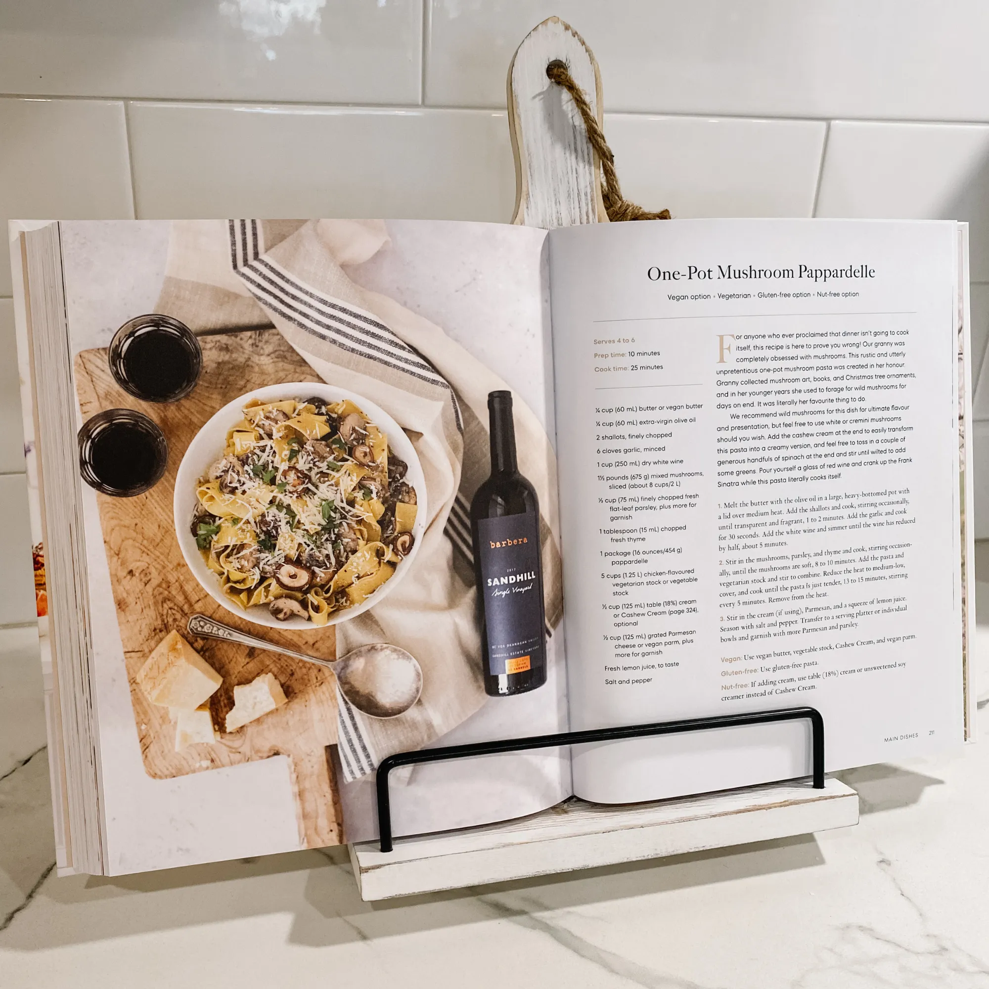 Cookbook Stand - Whitewash