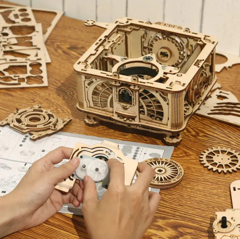 Crank Gramophone Functional DIY Wooden Puzzle
